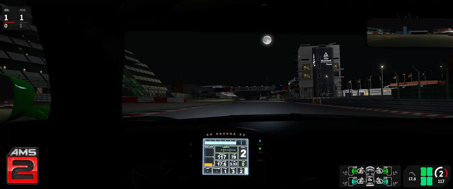 Automobilista 2: Mercedes-AMG GT3 auf dem Nürburgring bei Nacht